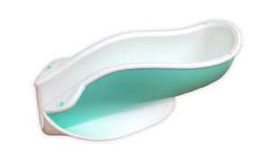 L'accessoire urinaire féminin Tinkle Belle, turquoise et blanc avec trousse