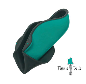 Die Tinkle Belle die weibliche Urinierhilfe für unterwegs, Blaugrün und Grau